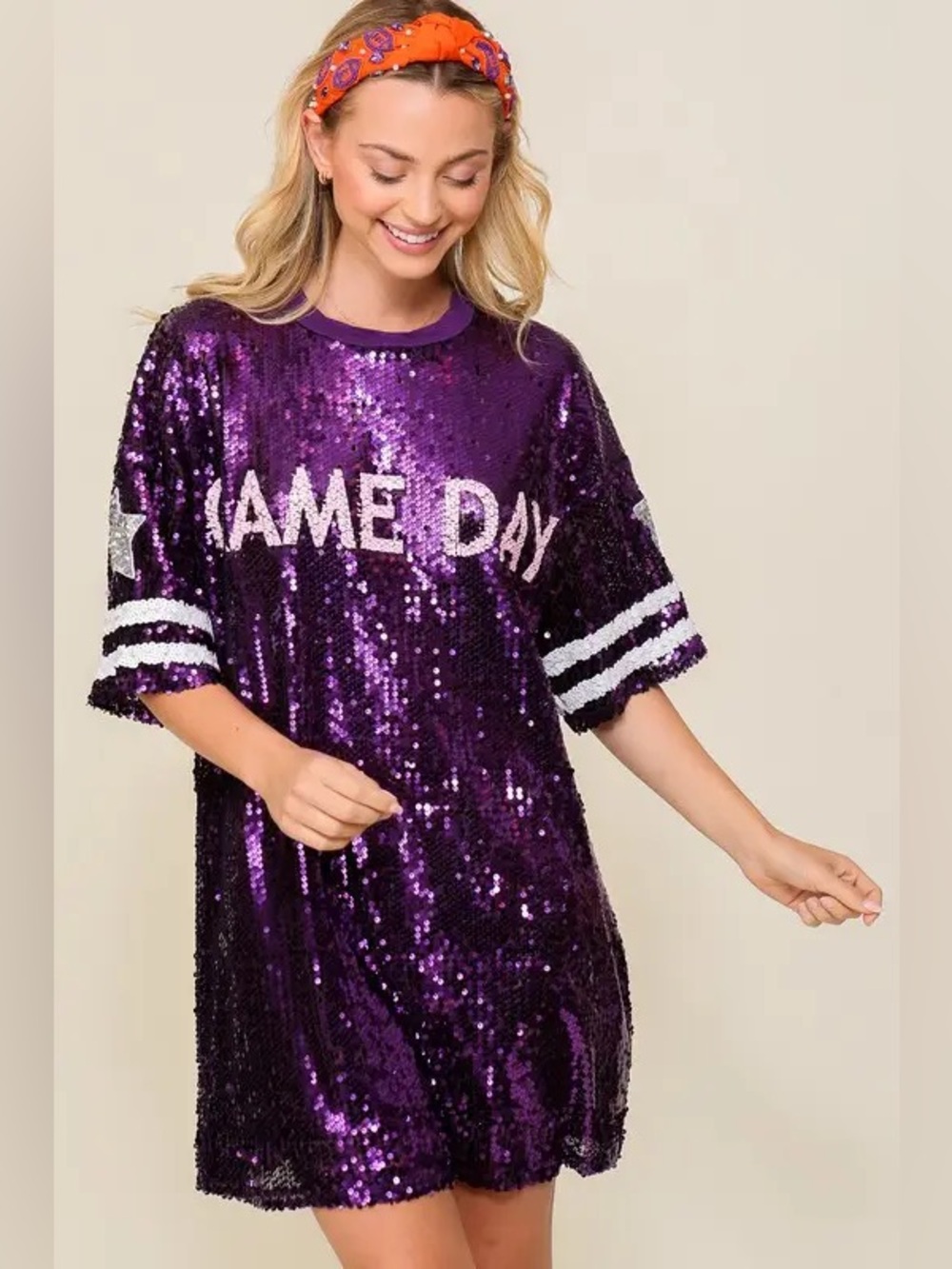 Timing Brand Game Day sequin mini dress/Tunic Small